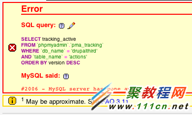 MySQLsqlű2006 - MySQL server has gone away